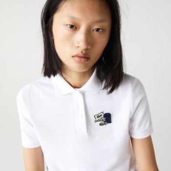 Lacoste Lacoste Regular Fit Cotton Piqué Polo Shirt Dámské - Polo Bílé | CZ-Ekmllg